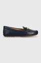 Lauren Ralph Lauren mokasyny skórzane Barnsbury płaski granatowy 802852847007.410