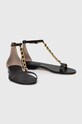 Kožené sandály Lauren Ralph Lauren 802891389005 802891389005.001 černá SS23