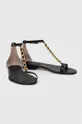 Kožené sandále Lauren Ralph Lauren 802891389005 čierna