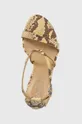 béžová Kožené sandále Lauren Ralph Lauren Gabriele