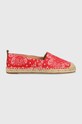 Lauren Ralph Lauren espadryle Cameryn III płaski czerwony 802891444001.600