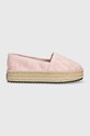 Tommy Jeans espadryle LOGOMANIA ESPADRILLE syntetyczny różowy EN0EN02079