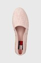 Tommy Jeans espadryle LOGOMANIA ESPADRILLE różowy EN0EN02079