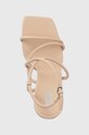 Dkny sandały skórzane REIA beżowy K4261929.AHF