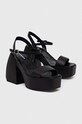 Pinko sandale de piele Fantine 100655.A0N9.Z99 negru SS23