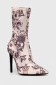Pinko stivaletti alla caviglia Valentine 100661.A0O8.NZ8 beige SS23