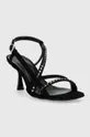Semišové sandále Pinko Anais čierna