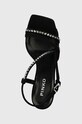 Pinko sandały zamszowe Anais czarny 100670.A0NZ.Z99