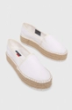 Tommy Jeans espadryle FLATFORM ESPADRILLE biały