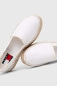 Espadrilky Tommy Jeans FLATFORM ESPADRILLE bílá EN0EN02078