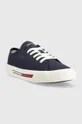 Tenisice Tommy Jeans LOW CUT WMNS CANVAS mornarsko plava