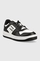 Kožené sneakers boty Tommy Jeans RETRO WMN LOW FANCY EN0EN02103 černá SS23