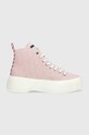 Kecky Tommy Jeans VULC KNITTED MC textilní růžová EN0EN02141