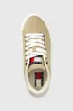 beżowy Tommy Jeans sneakersy NEW CUPSOLE CNVAS LC