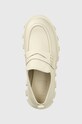 Tommy Jeans mokasyny skórzane CHUNKY LOAFER LTHER beżowy EN0EN02177