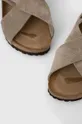 béžová Kožené sandále Birkenstock Tulum SFB