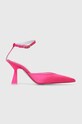 Γόβες παπούτσια Chiara Ferragni CF3142_012 συνθετικό ροζ CF3142.012
