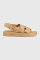 Pepe Jeans sandale SUMMER platformă bej PLS90578