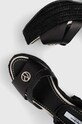 Pepe Jeans sandale de piele TAFFY negru PLS90602