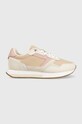 Sneakers boty Tommy Hilfiger ESSENTIAL TH RUNNER plochá béžová FW0FW06947