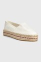 Espadrilky Tommy Hilfiger TH EMBROIDERED FLATFORM FW0FW07014 béžová SS23