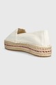 Boty Espadrilky Tommy Hilfiger TH EMBROIDERED FLATFORM FW0FW07014 béžová