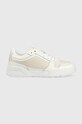 Tommy Hilfiger sneakersy skórzane LOW TH BASKET SNEAKER płaska beżowy FW0FW07024