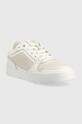 Tommy Hilfiger sneakersy skórzane LOW TH BASKET SNEAKER FW0FW07024 beżowy SS23