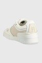 Obuwie Tommy Hilfiger sneakersy skórzane LOW TH BASKET SNEAKER FW0FW07024 beżowy