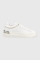 Шкіряні кросівки Tommy Hilfiger LUX METALLIC CUPSOLE SNEAKER пласка білий FW0FW07030