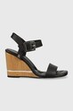 Tommy Hilfiger sandały HARDWARE WEDGE SANDAL pozostałe czarny FW0FW07074