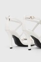 Obuwie Tommy Hilfiger sandały skórzane TH CHAIN FEMININE HEEL SANDAL FW0FW07076 biały