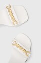 Tommy Hilfiger sandały skórzane TH CHAIN FEMININE HEEL SANDAL FW0FW07076 biały