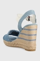 Σανδάλια Tommy Hilfiger DENIM WEDGE SANDAL  Πάνω μέρος: Υφαντικό υλικό, Φυσικό δέρμα Εσωτερικό: Υφαντικό υλικό, Φυσικό δέρμα Σόλα: Συνθετικό ύφασμα