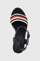 Sandály Tommy Hilfiger CORPORATE WEDGE námořnická modř FW0FW07086