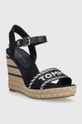 Sandale Tommy Hilfiger SEASONAL WEBBING WEDGE mornarsko plava