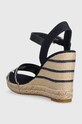Obuwie Tommy Hilfiger sandały SEASONAL WEBBING WEDGE FW0FW07088 granatowy