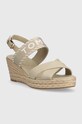 Sandály Tommy Hilfiger SEASONAL WEBBING MID WEDGE FW0FW07091 béžová SS23