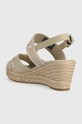 Boty Sandály Tommy Hilfiger SEASONAL WEBBING MID WEDGE FW0FW07091 béžová