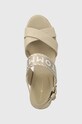 Σανδάλια Tommy Hilfiger SEASONAL WEBBING MID WEDGE μπεζ FW0FW07091