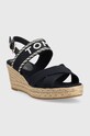 Sandály Tommy Hilfiger SEASONAL WEBBING MID WEDGE FW0FW07091 námořnická modř SS23