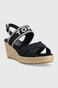Sandály Tommy Hilfiger SEASONAL WEBBING MID WEDGE FW0FW07091 námořnická modř SS23