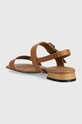 Обувки Кожени сандали Tommy Hilfiger HARDWARE FLAT SANDAL FW0FW07094 кафяв