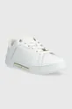 Δερμάτινα αθλητικά παπούτσια Tommy Hilfiger COURT SNEAKER GOLDEN TH λευκό