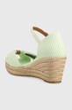 Obuwie Tommy Hilfiger sandały HIGH WEDGE SEERSUCKER FW0FW07158 zielony