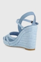 Sandale Tommy Hilfiger ESSENTIAL WEDGE SANDAL  Vanjski dio: Tekstilni materijal, Prirodna koža Unutrašnji dio: Tekstilni materijal, Prirodna koža Potplat: Sintetički materijal