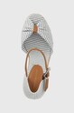 Sandály Tommy Hilfiger BASIC SEERSUCKER HIGH WEDGE modrá FW0FW07160