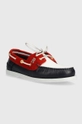 Tommy Hilfiger bőr mokaszin TH BOAT SHOE RWB piros