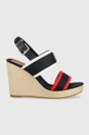 granatowy Tommy Hilfiger sandały RWB FEMININE WEDGE Damski