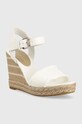 Tommy Hilfiger sandale ECRU DENIM WEDGE SANDAL FW0FW07191 alb SS23